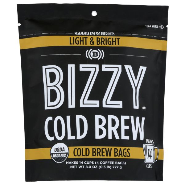BIZZY COFFEE: Light and Bright Cold Brew Coffee, 8 oz