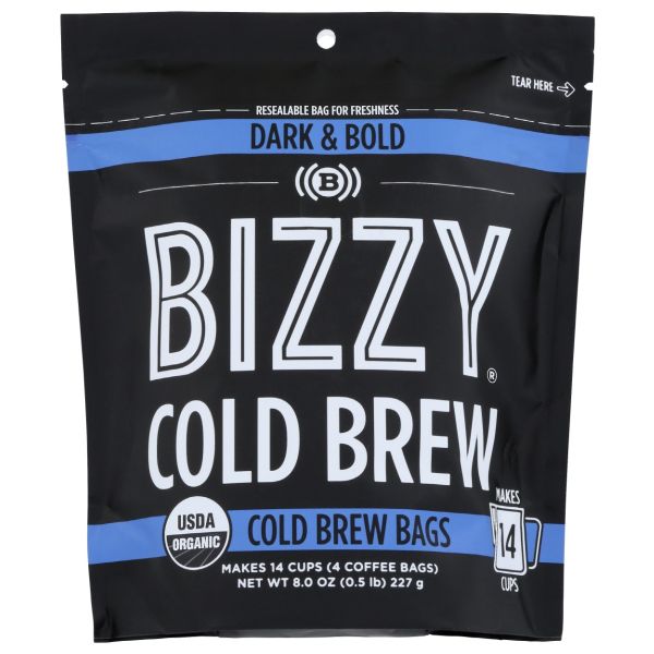 BIZZY COFFEE: Dark and Bold Coffee Cold Brew, 8 oz