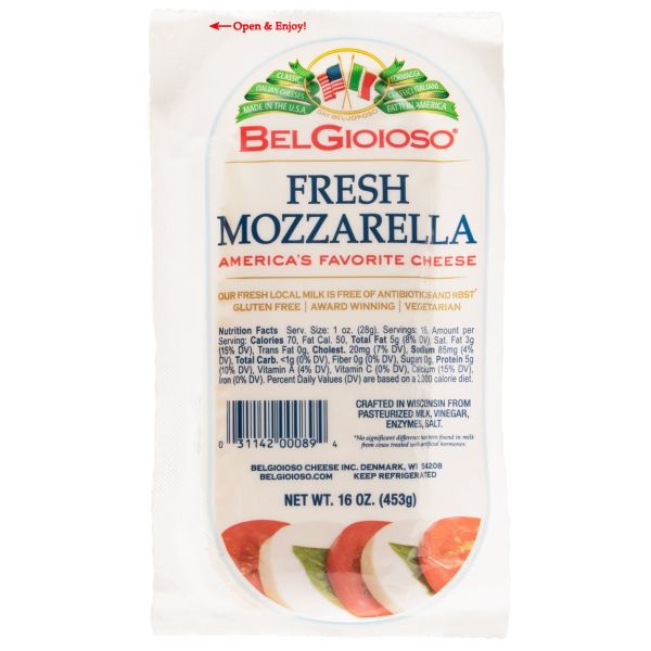 BELGIOIOSO: Fresh Mozzarella Cheese Log, 16 oz
