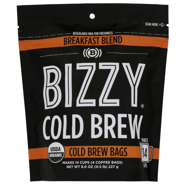 BIZZY COFFEE: Breakfast Blend Coffee Cold Brew, 8 oz