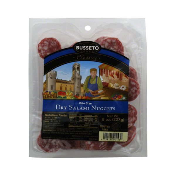 BUSSETO: Classico Dry Salami Nuggets, 8 oz