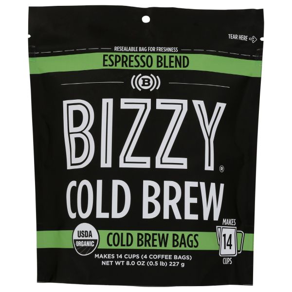 BIZZY COFFEE: Espresso Blend Coffee Cold Brew, 8 oz