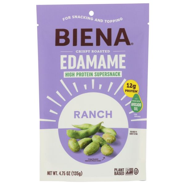 BIENA: Crispy Roasted Ranch Edamame, 4.75 oz