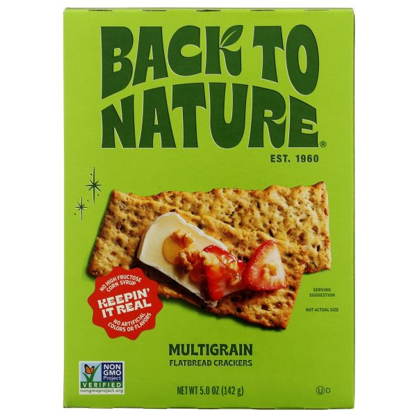 BACK TO NATURE: Multigrain Flatbread Crackers, 5 oz