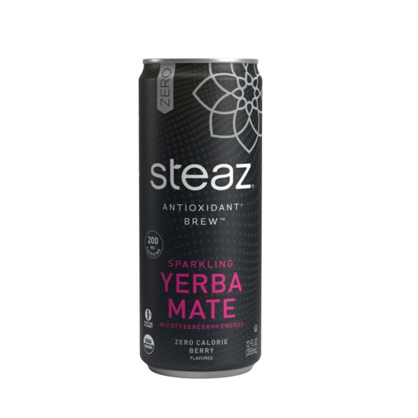 STEAZ: Zero Calorie Berry Sparkling Yerba Mate, 12 fo