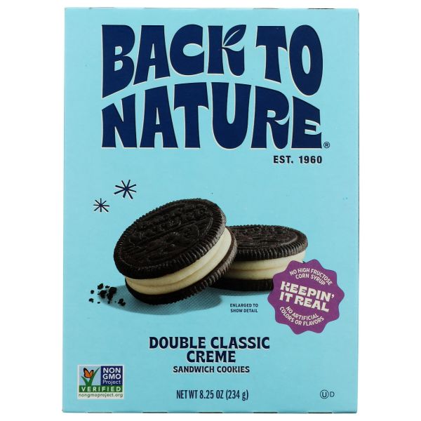 BACK TO NATURE: Double Classic Creme Sandwich Cookies, 8.25 oz