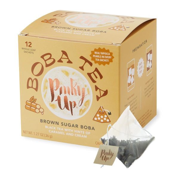 PINKY UP: Brown Sugar Boba Tea, 12 bg 