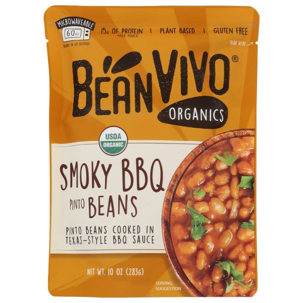 BEANVIVO: Organic Smoky Bbq Pinto Beans, 10 oz