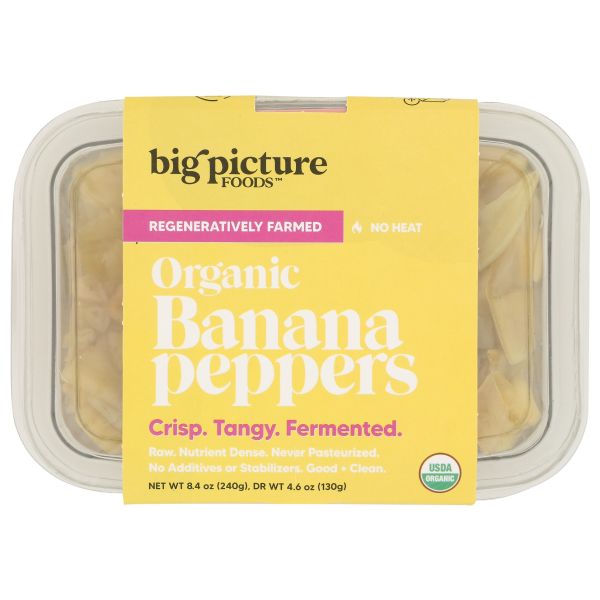BIG PICTURE FOODS: Organic Banana Peppers Rings, 9.5 oz