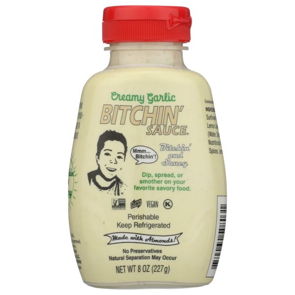 BITCHIN SAUCE: Creamy Garlic Sauce Squeeze, 8 oz