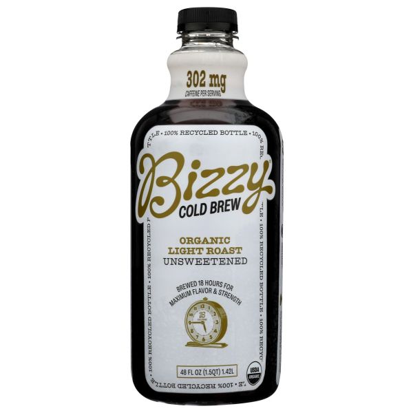 BIZZY COLD BREW: Organic Light Roast Coffee, 48 fo