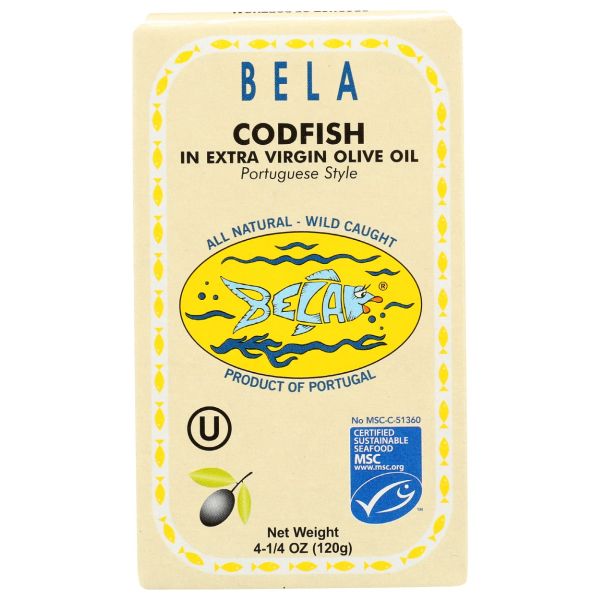 BELA: Codfish in Extra Virgin Olive Oil Portuguese Style, 4.25 oz