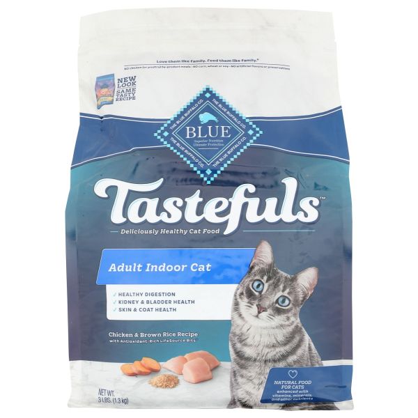 BLUE BUFFALO: Tastefuls Chicken and Brown Rice Adult Cat Food, 3 lb