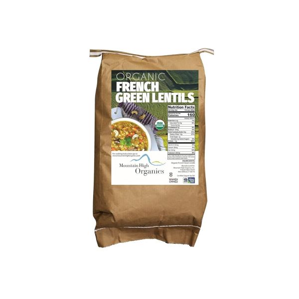 BULK EB: Organic French Green Lentils, 25 lb