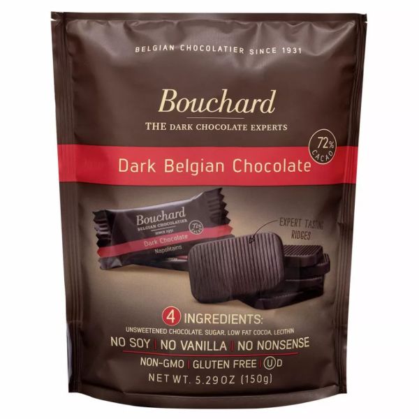BOUCHARD: Dark Belgian Chocolate Thins, 5.29 oz