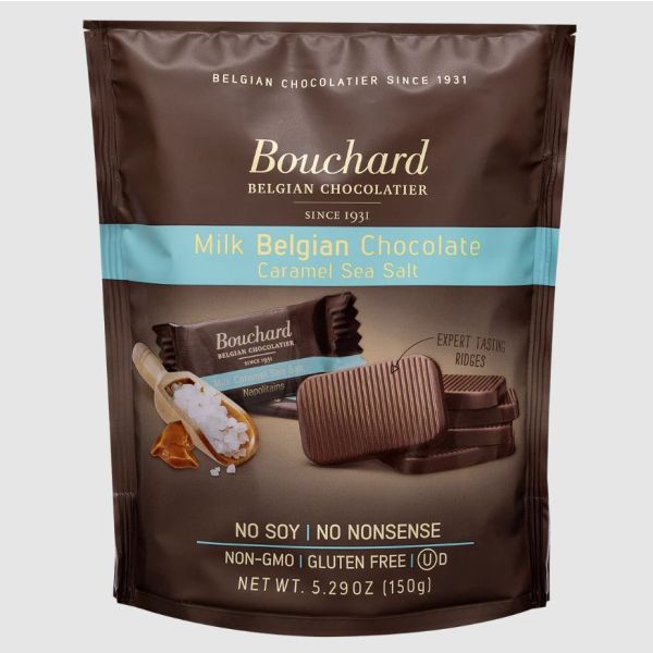 BOUCHARD: Milk Belgian Chocolate Caramel Sea Salt, 5.29 oz