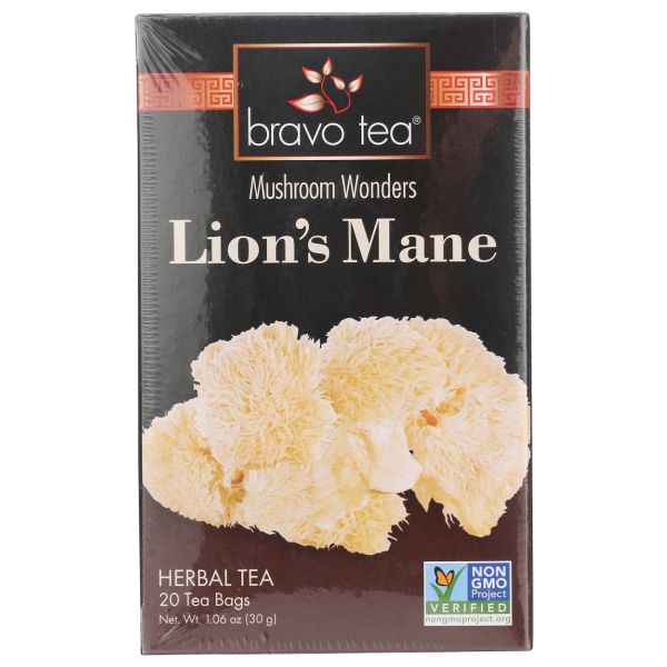 BRAVO TEAS: Mushroom Wonders Lions Mane Tea 20 Bags, 1.06 oz