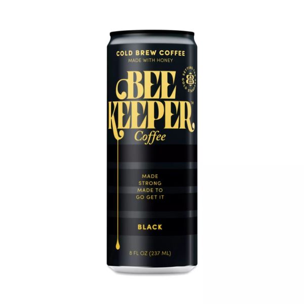 BEEKEEPER COFFEE: Black Cold Brew Coffee, 8 fo