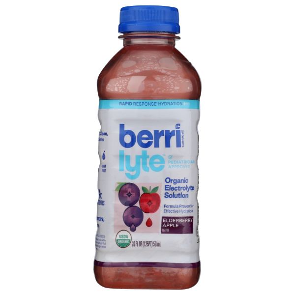 BERRI LYTE: Elderberry Apple Organic Electrolyte Solution, 20 fo