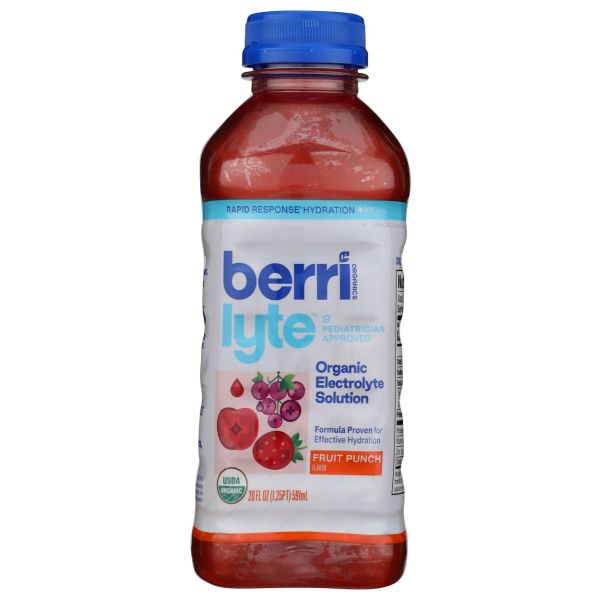 BERRI LYTE: Fruit Punch Organic Electrolyte Solution, 20 fo