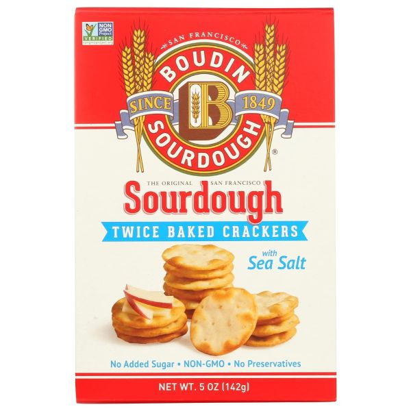 BOUDIN SOURDOUGH: Twice Baked Sea Salt Crackers, 5 oz