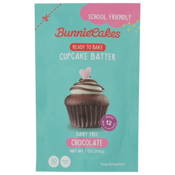 BUNNIE CAKES: Ready to Bake Chocolate Cupcake Batter, 7 oz