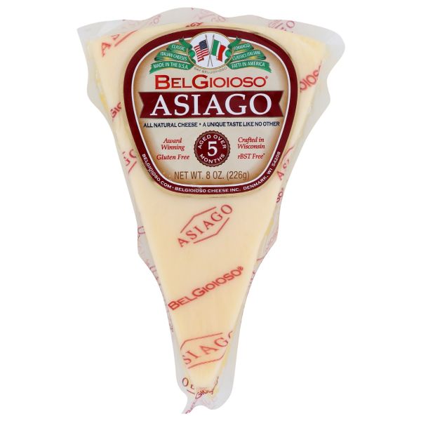 BELGIOIOSO: Asiago Wedge Cheese, 8 oz