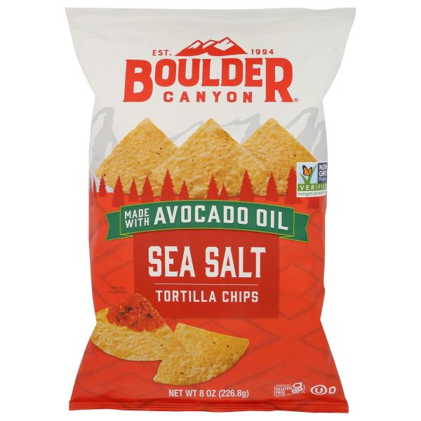 BOULDER CANYON: Sea Salt Tortilla Chips, 8 oz