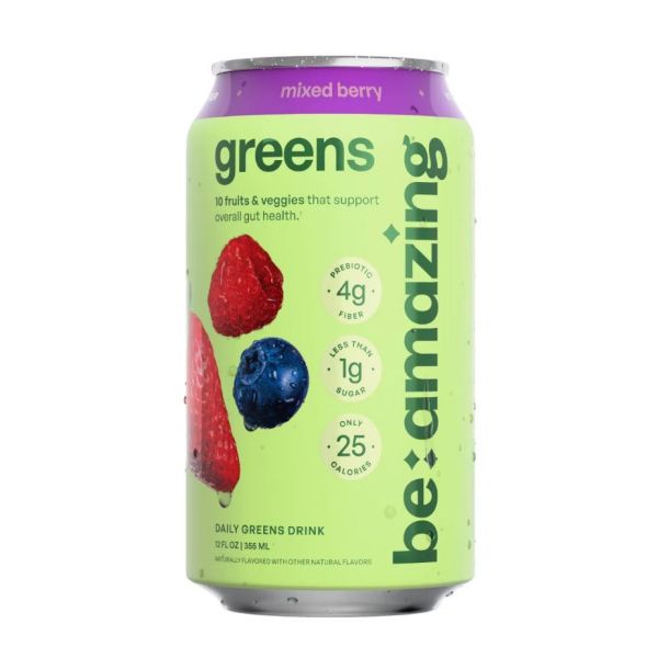 BE AMAZING: Daily Greens Drink Mixed Berry, 12 fo