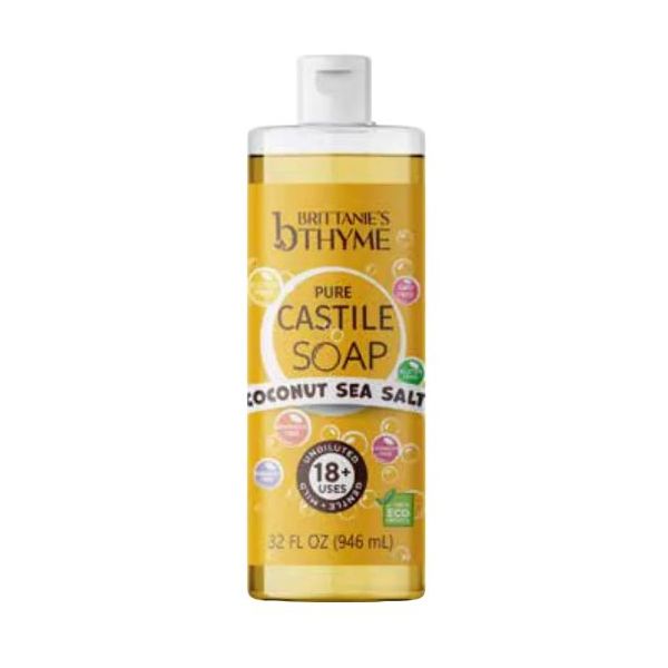 BRITTANIES THYME: Coconut Sea Salt Pure Castille Soap, 32 fo