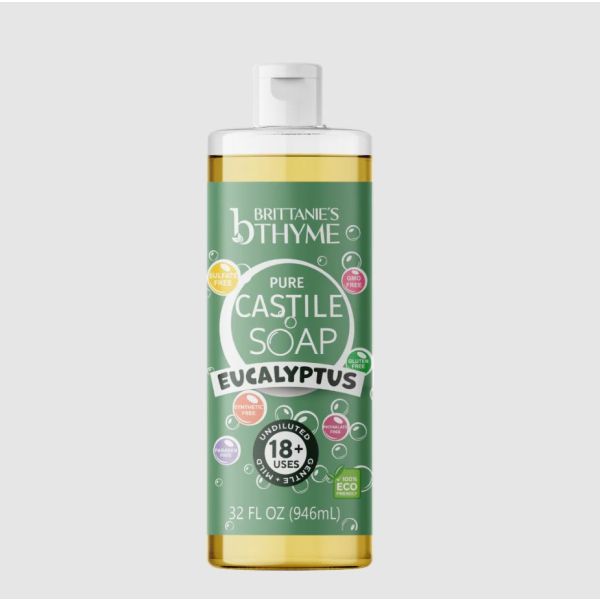 BRITTANIES THYME: Eucalyptus Pure Castille Soap, 32 fo