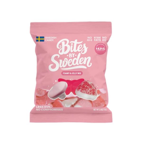 BITES BY SWEDEN: Small Foamy and Jelly Mix Candy, 3.5 oz