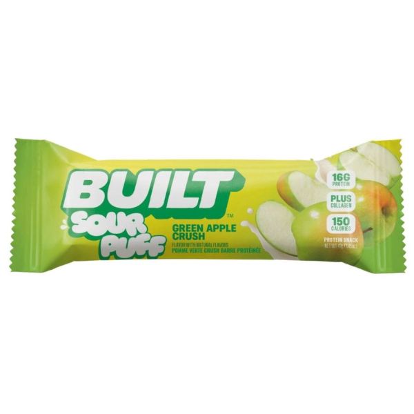 BUILT BAR: Green Apple Crush Sour Puff Bar, 1.45 oz