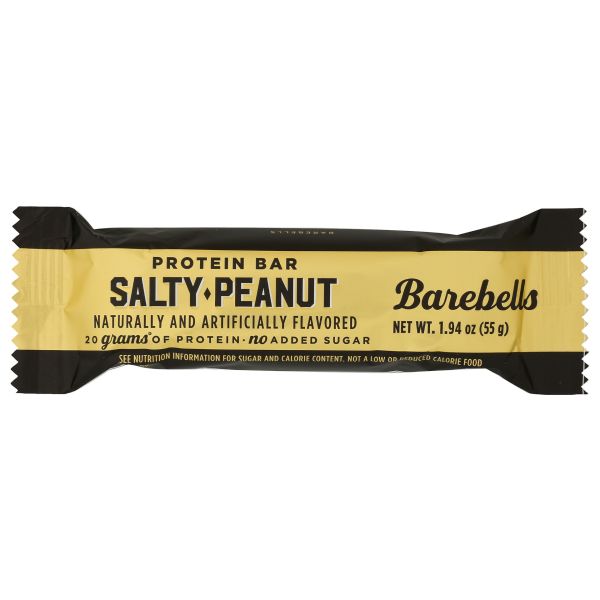 BAREBELLS: Salty Peanut Protein Bar, 55 gm