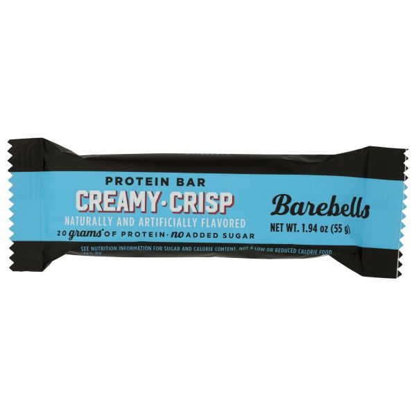 BAREBELLS: Creamy Crisp Protein Bar, 55 gm
