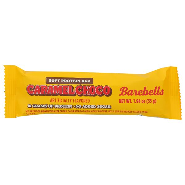 BAREBELLS: Caramel Choco Soft Protein Bar, 1.94 oz