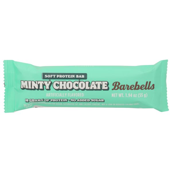 BAREBELLS: Minty Chocolate Soft Protein Bar, 55 gm
