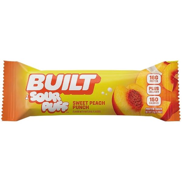 BUILT BAR: Sweet Peach Punch Puff, 1.45 oz