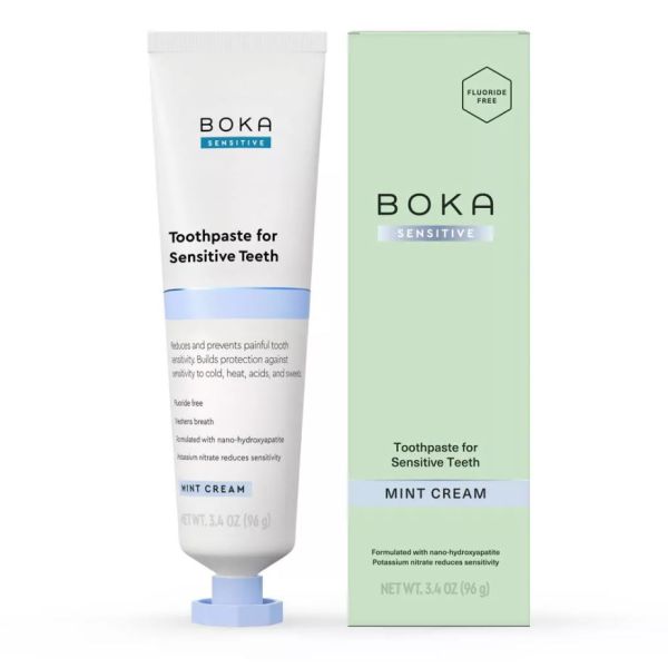 BOKA: Mint Cream Sensitive Toothpaste, 3.4 oz