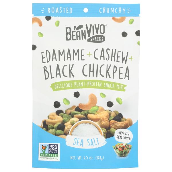 BEANVIVO: Edamame Cashew Black Chickpea Sea Salt, 4.5 oz