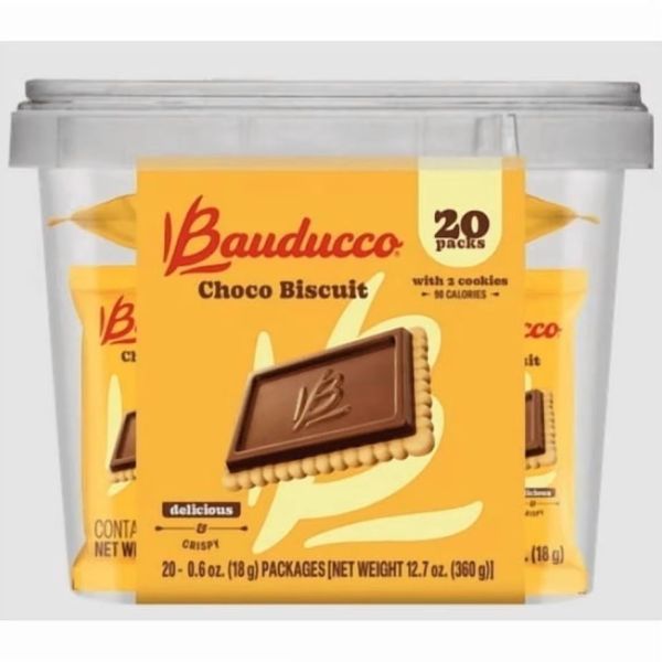 BAUDUCCO: Chocolate Biscuits 20 Count, 12.7 oz