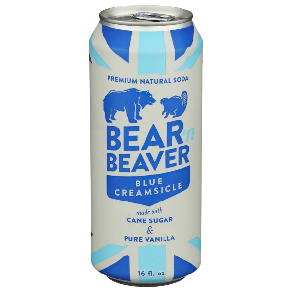 BEARNBEAVER: Blue Creamsicle Soda, 16 fo