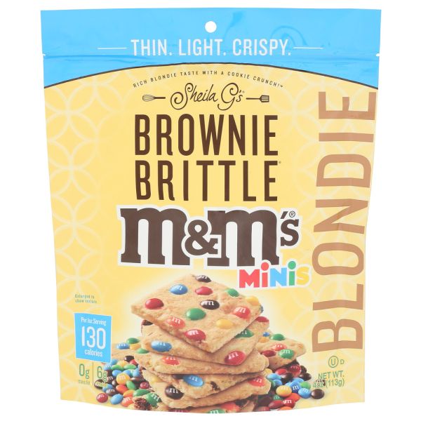 BROWNIE BRITTLE: M and Ms Minis Blondie Brownie Brittle, 4 oz