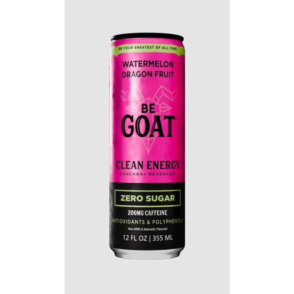 BEGOAT: Watermelon Dragonfruit Clean Energy Beverage, 12 fo