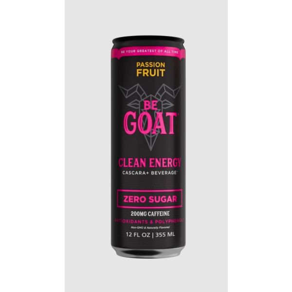 BEGOAT: Passionfruit Clean Energy Beverage, 12 fo