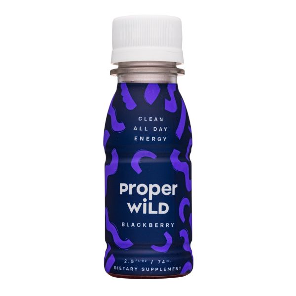 PROPER WILD: Clean All Day Energy Shots Blackberry, 2.5 fo