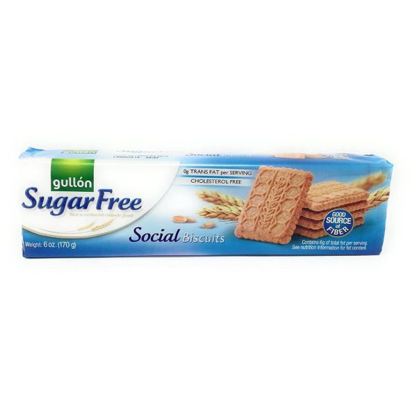 GULLON: Social Biscuits Sugar Free, 6 oz