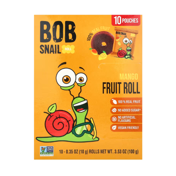 BOB SNAIL: Mango Fruit Rolls, 10 pk