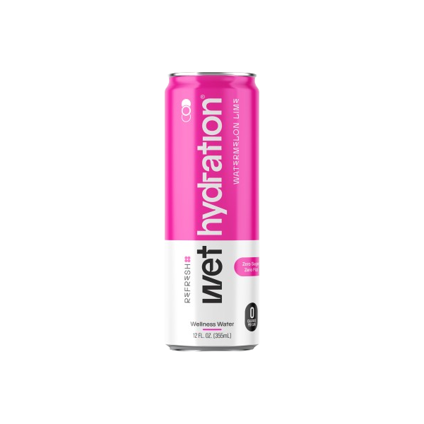 WET HYDRATION: Watermelon Lime Wellness Water, 12 fo