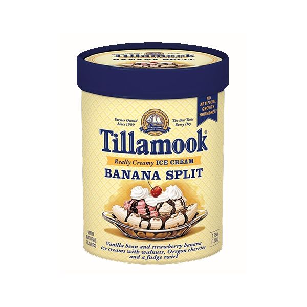 TILLAMOOK: Banana Split Ice Cream, 56 oz